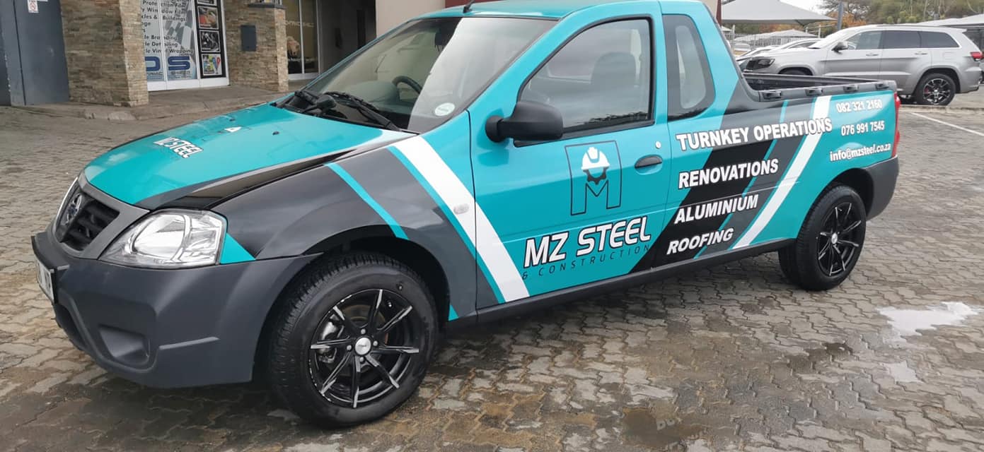 MZSteel branded service truck on site in Johannesburg