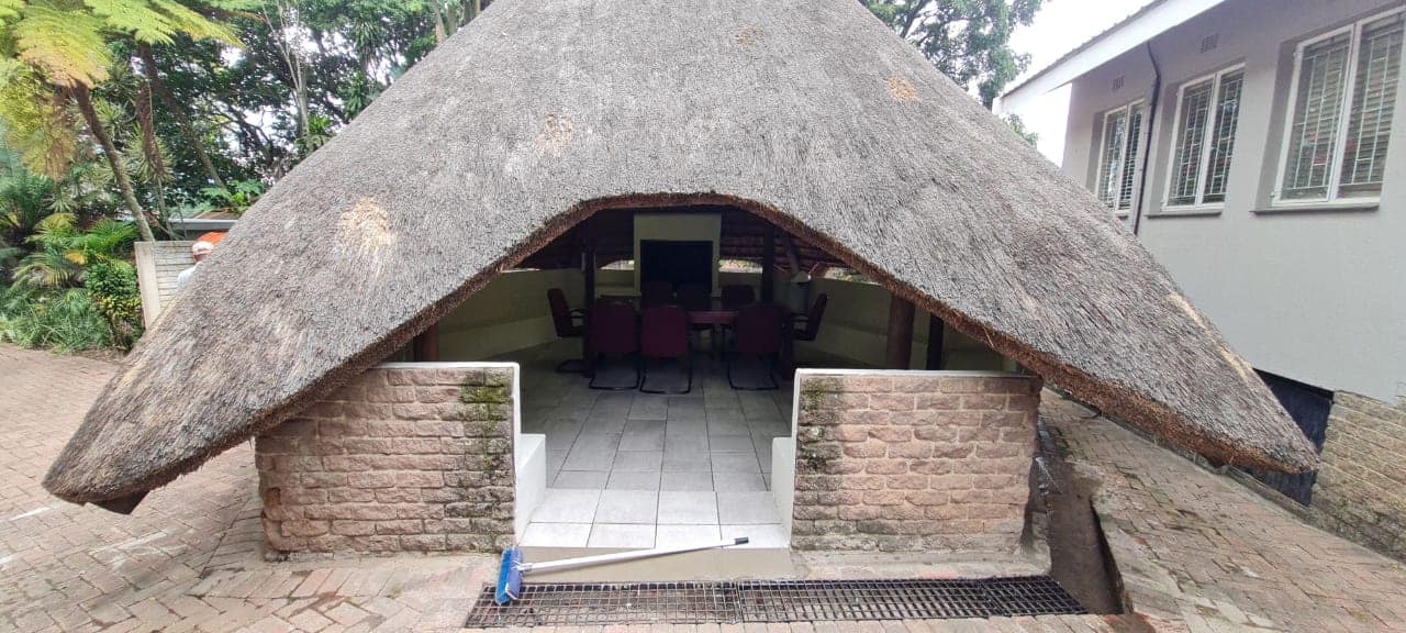 Thatch and timber lapa roof refurbished by MZSteel